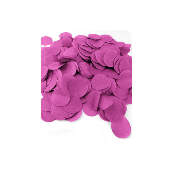 Décoration de table, confettis, rond, fuchsia
