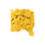 Décoration de table, confettis, rond, jaune