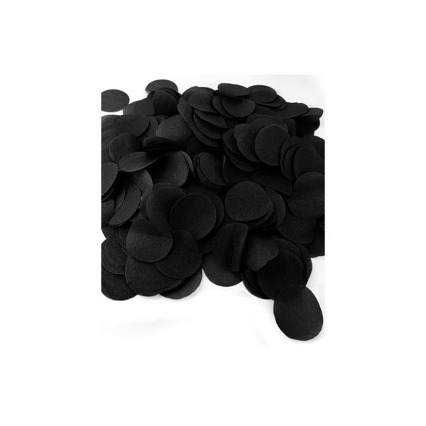 Décoration de table, confettis, rond, noir
