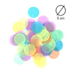 Décoration de table, confettis, rond, pastel