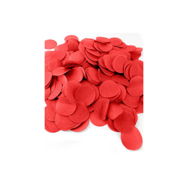 Décoration de table, confettis, rond, rouge