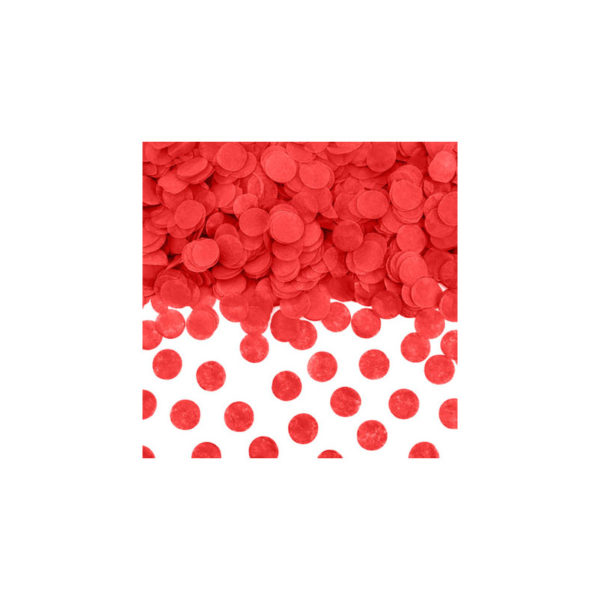 Décoration de table, confettis, rouge