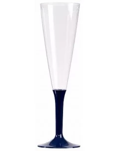 Décoration de table, flûte à champagne, bleu marine