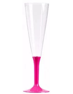 Décoration de table, flûte à champagne, fuchsia