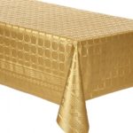 Décoration de table, nappe en papier, or