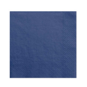 Décoration de table, serviettes, papier, bleu marine