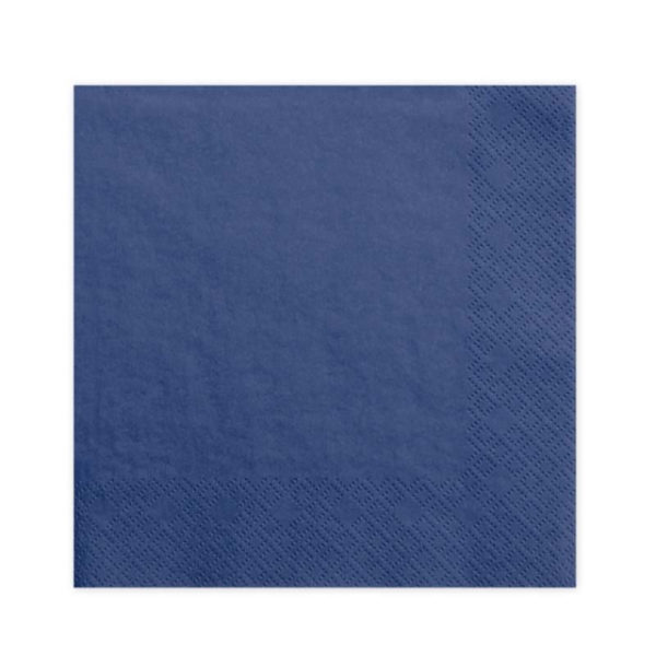 Décoration de table, serviettes, papier, bleu marine