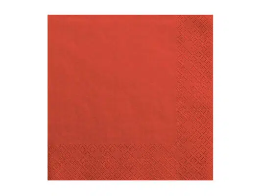 Décoration de table, serviettes, papier, rouge