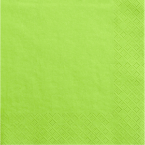 Décoration de table, serviettes, papier, vert anis