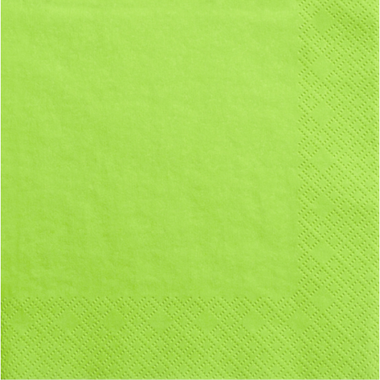 Décoration de table, serviettes, papier, vert anis