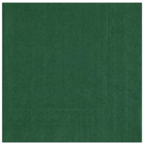 Décoration de table, serviettes, papier, vert sapin
