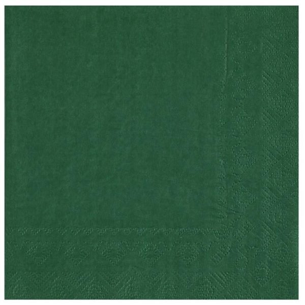 Décoration de table, serviettes, papier, vert sapin