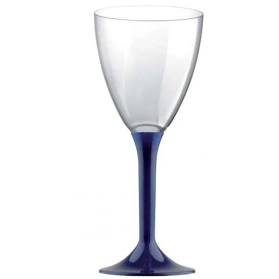 Décoration de table, verres à vin, bleu marine