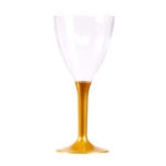 Décoration de table, verres à vin, or