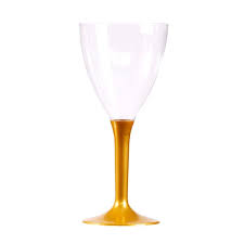 Décoration de table, verres à vin, or