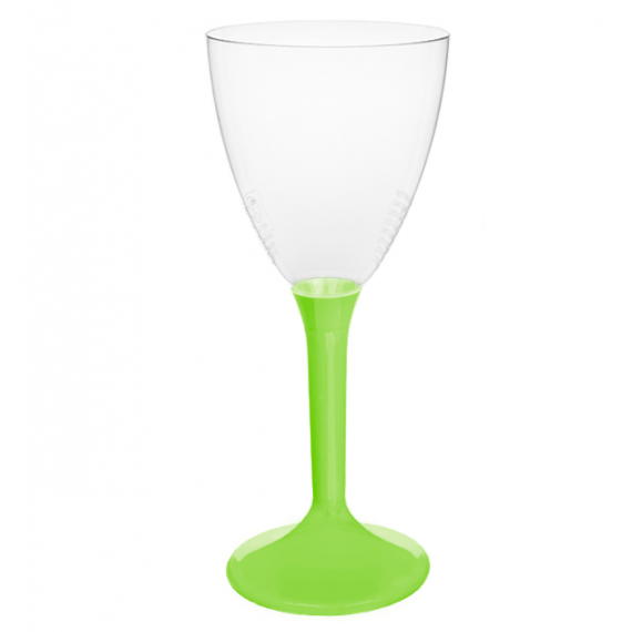 Décoration de table, verres à vin, vert anis