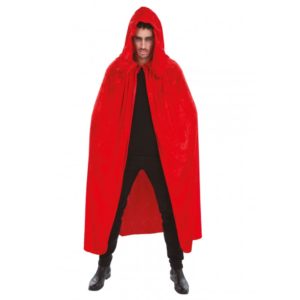 Accessoires de fêtes, capes, capuche, rouge, velours