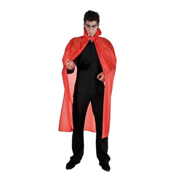 Accessoires de fêtes, capes, taffetas, rouge, 137 cm