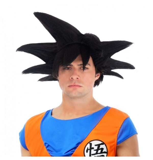 Accessoires de fêtes, perruques, goku saiyan, noire