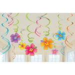 Anniversaire adulte, aloha, déco tourbillon
