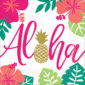 Anniversaire adulte, aloha, serviettes