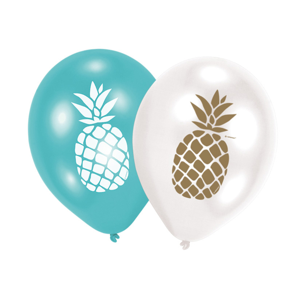 Anniversaire adulte, ananas, ballons latex