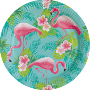 Anniversaire adulte, Flamant Rose, assiettes