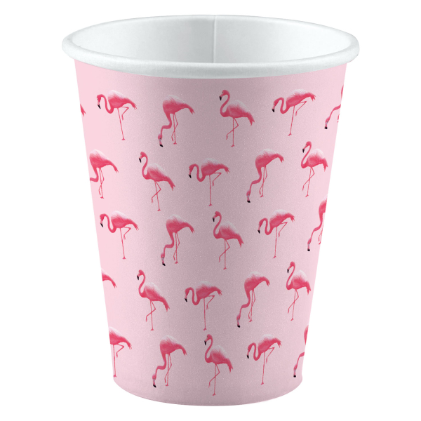 Anniversaire adulte, flamant rose, gobelets