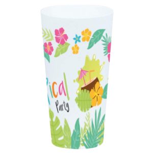 Anniversaire adulte, tropical, gobelet