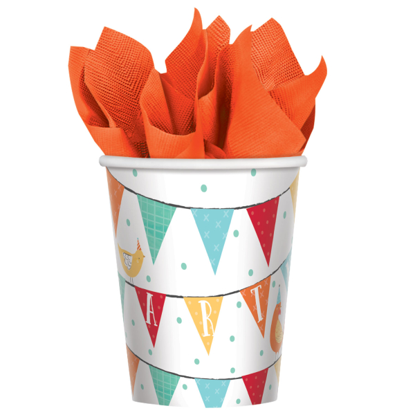Anniversaire enfant, animaux de la ferme, gobelets