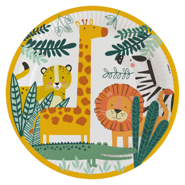 Anniversaire enfant, Animaux de la jungle, assiettes