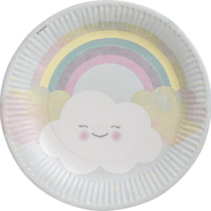 Anniversaire enfant, Arc en ciel, assiettes