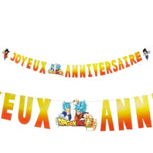 Anniversaire enfant, dragon ball z, guirlande