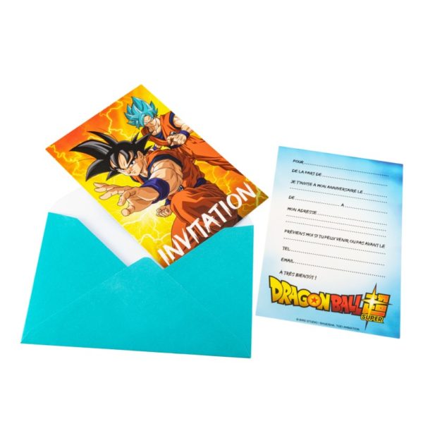 Anniversaire enfant, dragon ball z, invitations