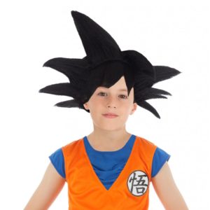 Anniversaire enfant, dragon ball z, perruque noire