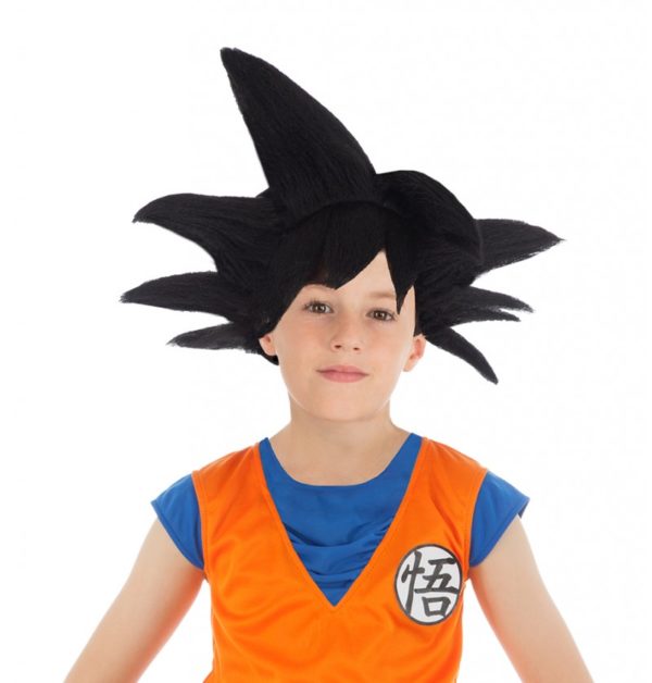 Anniversaire enfant, dragon ball z, perruque noire