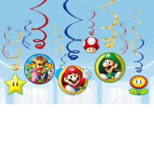 Anniversaire enfant, mario, swirl