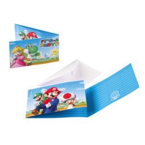 Anniversaire enfant, Super Mario, invitations