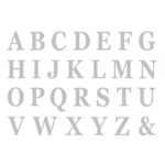 Décoration de salle, lettres adhésives, argent