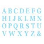 Décoration de salle, lettres adhésives, bleu