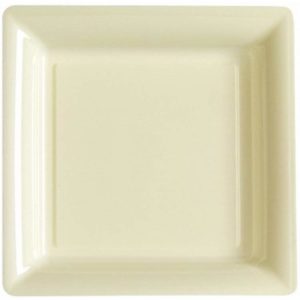 Décoration de table, assiettes, réutilisables, ivoire