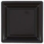 Décoration de table, assiettes, réutilisables, noir