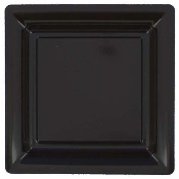 Décoration de table, assiettes, réutilisables, noir