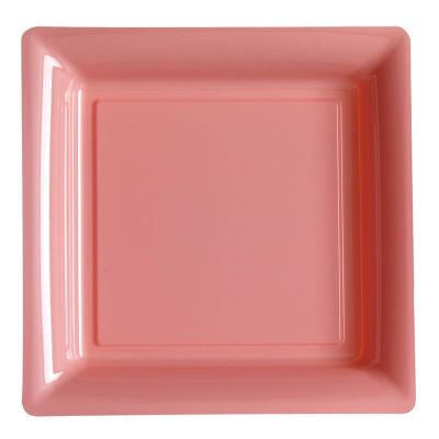 Décoration de table, assiettes, réutilisables, rose pastel