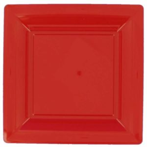 Décoration de table, assiettes, réutilisables, rouge