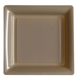 Décoration de table, assiettes, réutilisables, taupe