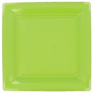 Décoration de table, assiettes, réutilisables, vert anis