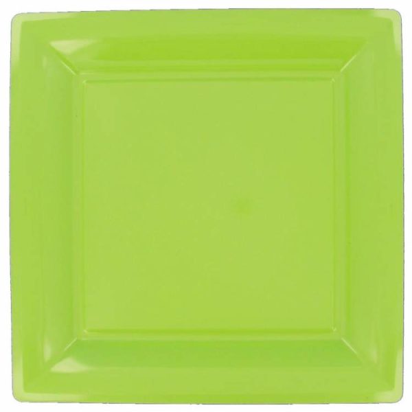 Décoration de table, assiettes, réutilisables, vert anis