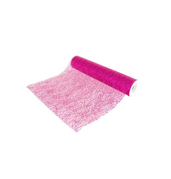 Décoration de table, chemin de table, glitter, fuchsia