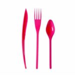 Décoration de table, couverts, fuchsia